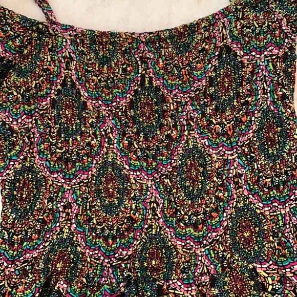 🌺 2 for $23🌺 NWOT-Jewel Toned Mini Sun Dress-adjustable straps & OTS sleeves - Picture 9 of 12